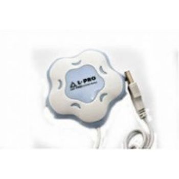 Концентратор USB2.0 HUB L-PRO 1125, 4 порта usb, цвет white+blue