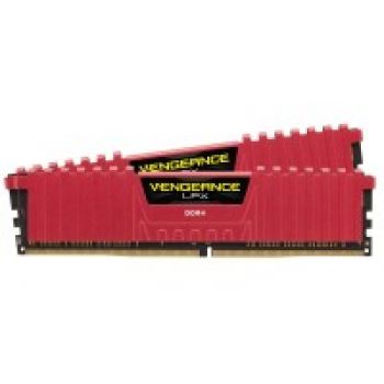 Модуль памяти Corsair Vengeance LPX Red DDR4 DIMM 2400MHz PC4-19200 CL16 - 16Gb KIT (2x8Gb) CMK16GX4M2A2400C16R