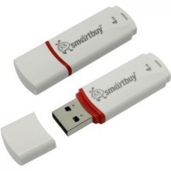 USB Flash Drive 4Gb - SmartBuy Crown White SB4GBCRW-W